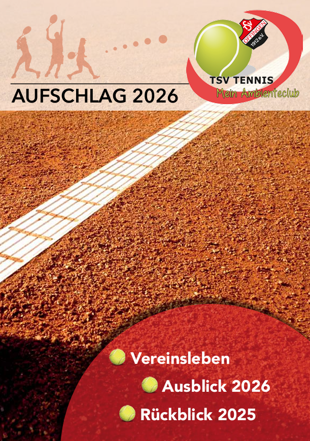 TSV Tennis Aufschlag 2026 Vereinsleben Sandplatz Tennisclub