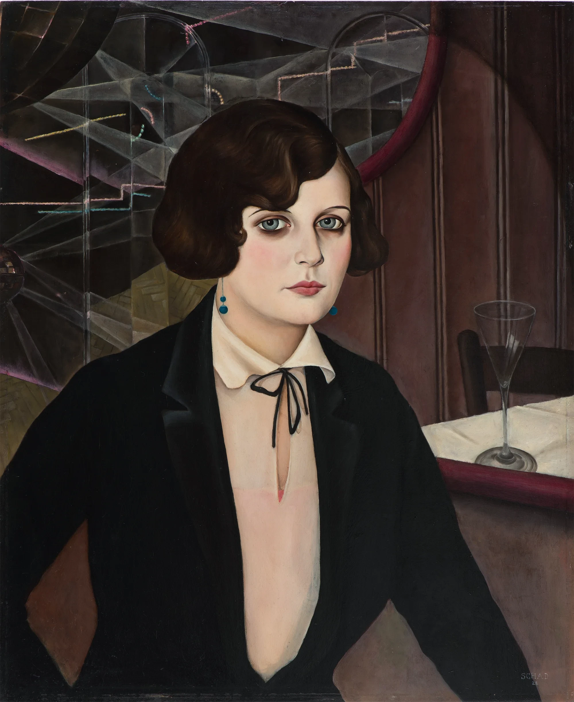 Gemde eines eleganten Frauenportrts im Stil der 1920er Jahre, passend zum Beitrag 'Mein lieber Schwan'