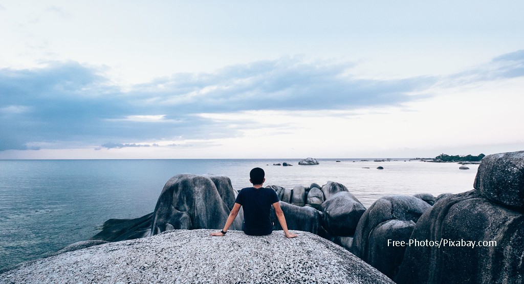 Prostata Hilfe Deutschland: Illustrationsbild Psychoonkologie - Mann am Meer