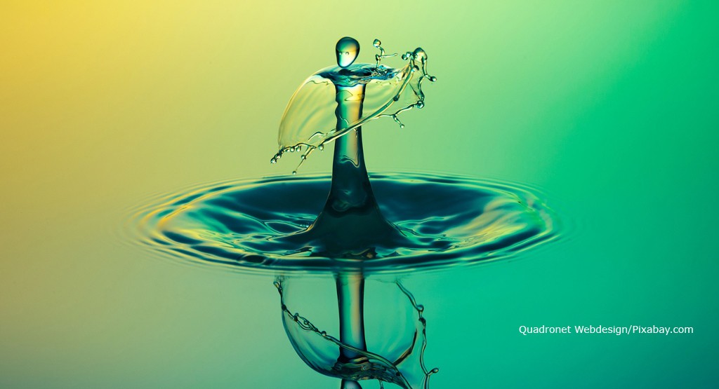 Prostata Hilfe Deutschland: Illustrationsbild Inkontinenz - Wassertropfen