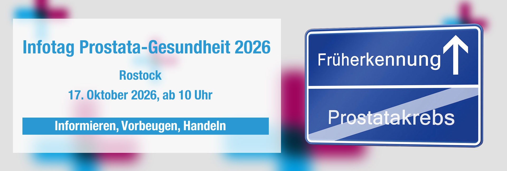 Infotag Gesundheit 2026 – Banner zur Veranstaltung mit Motto Früh erkennen, Handeln Banner zum Infotag Gesundheit 2026 mit Informationen zur Veranstaltung und dem Motto Früh erkennen, Handeln