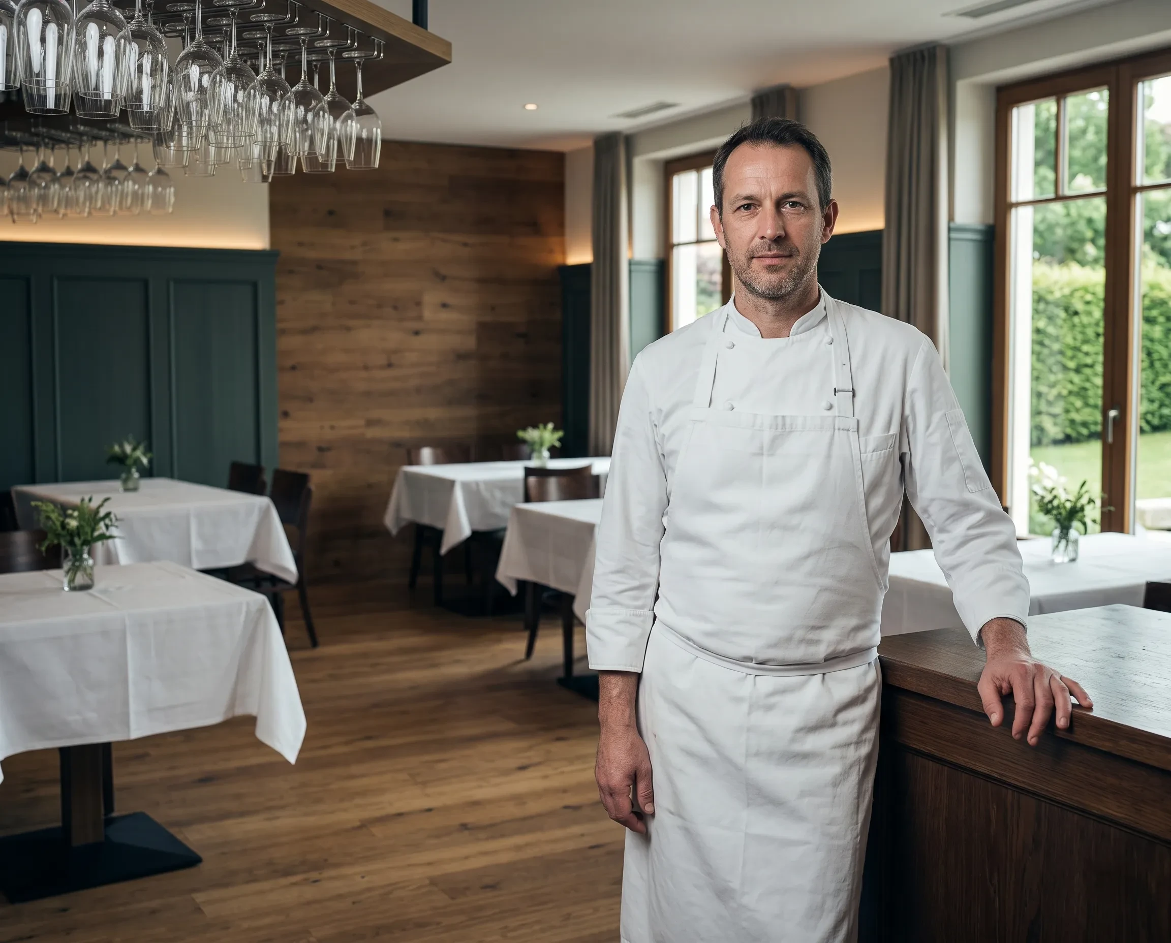 Gastronom im modernen Restaurant – gastro gemini (KI-generiert)