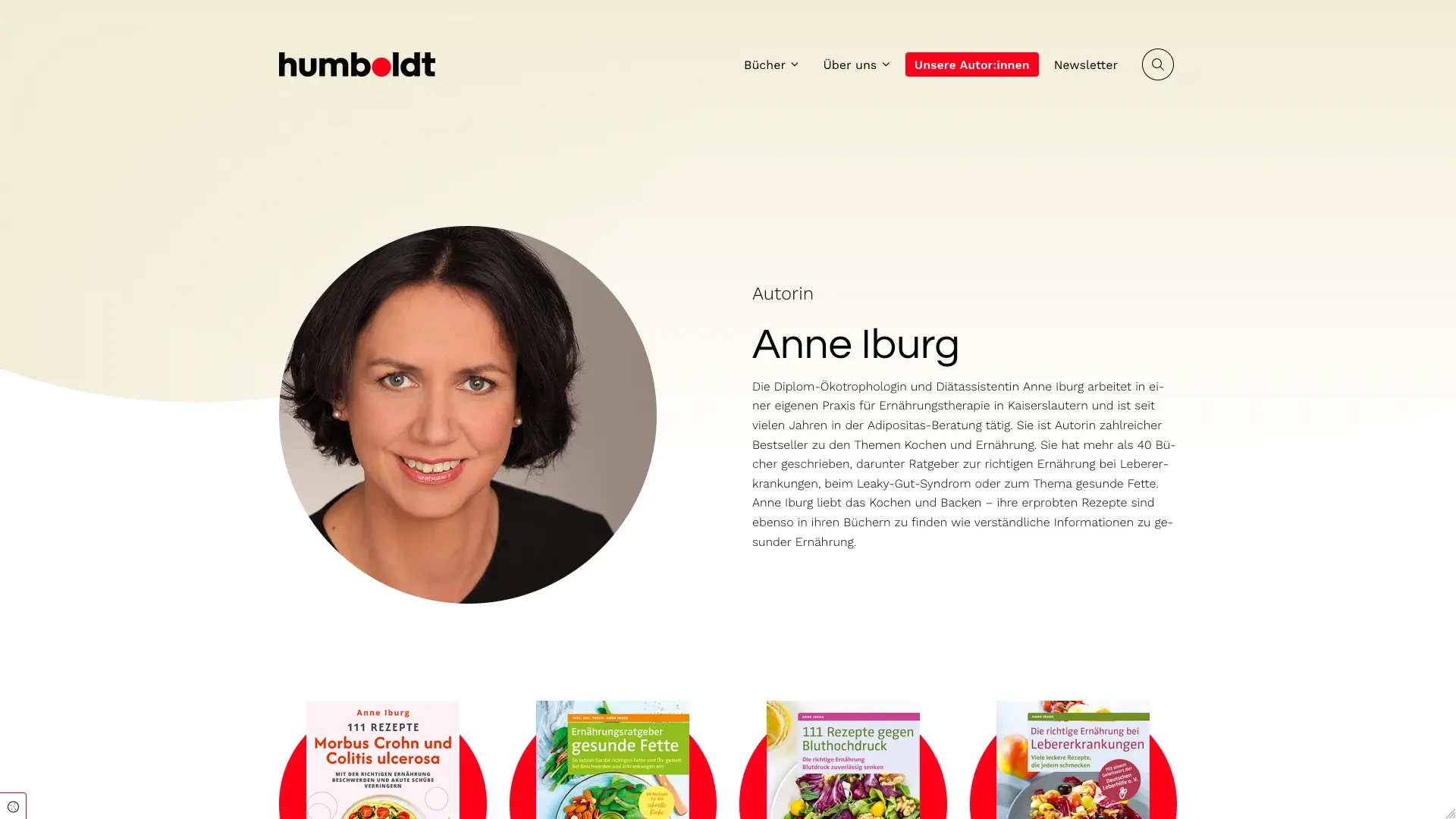 Anne Iburg Autorin beim Humboldt Verlag mit Buchcovern und Kurzvorstellung