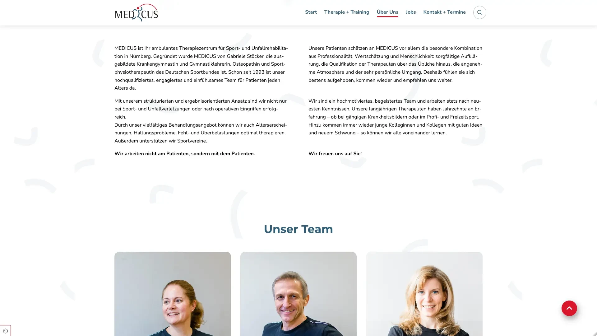 MEDICUS Therapiezentrum Team und Informationen zur Sport- und Unfallrehabilitation in Nürnberg