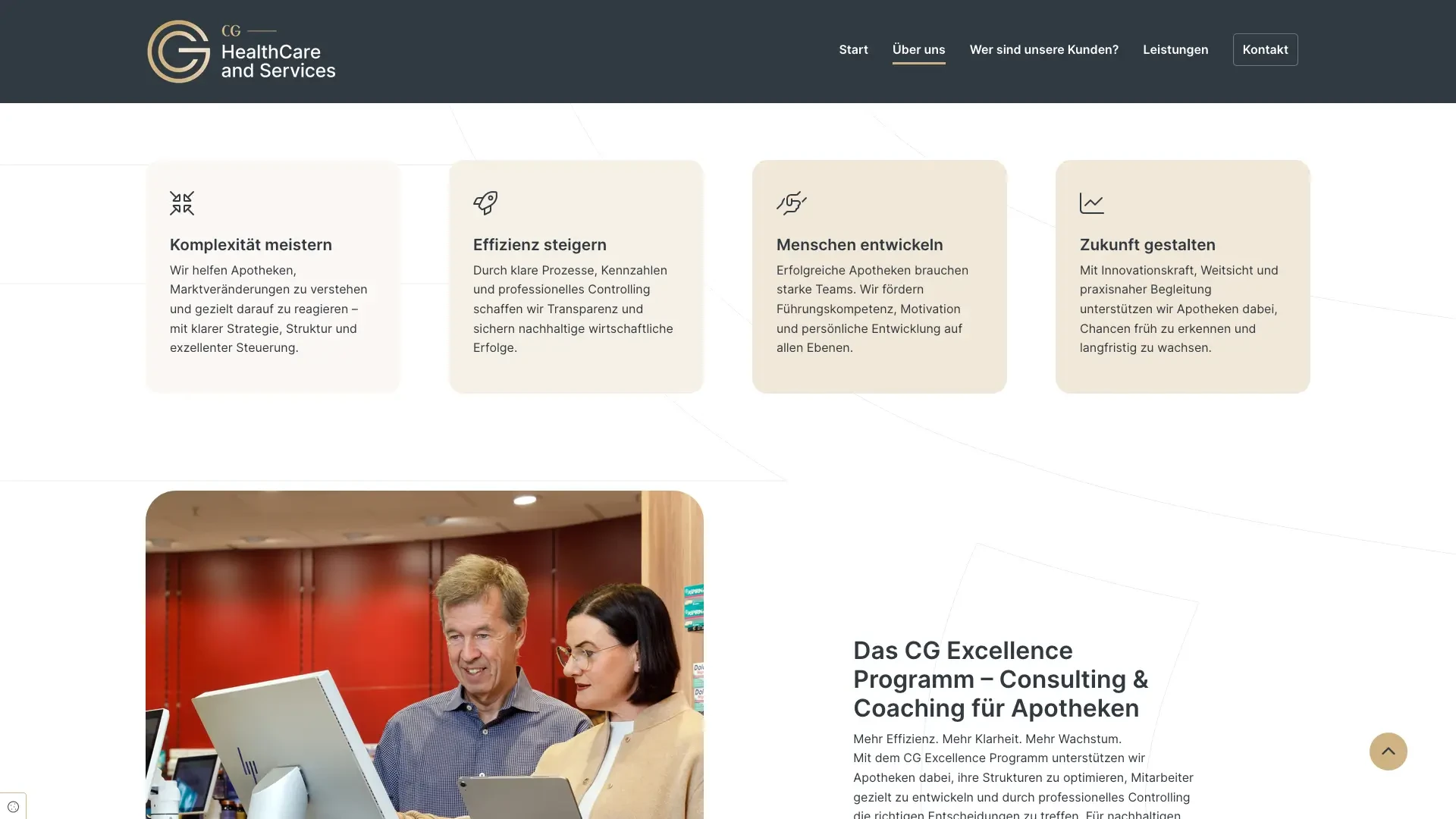 CG Healthcare Excellence Programm Consulting und Coaching für Apotheken Effizienzsteigerung und Teamentwicklung