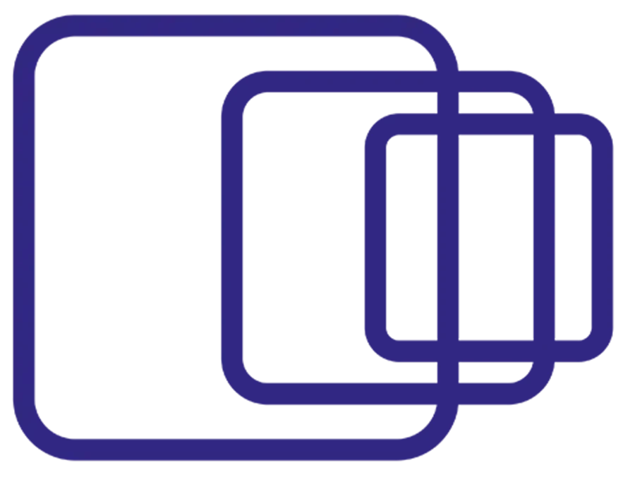 Abstraktes Logo ohne Text mit blauen Linien