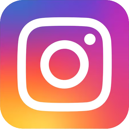 Instagram Logo auf Farbverlauf-Hintergrund