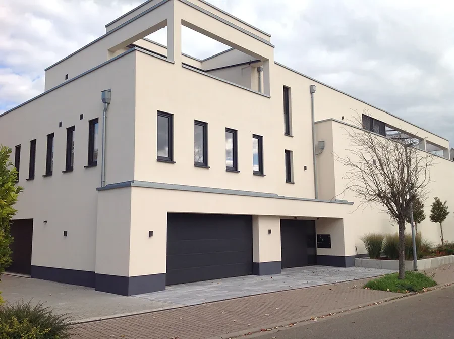 Modernes Einfamilienhaus mit Flachdach und großer Garage, Hauptbild ase80-2279
