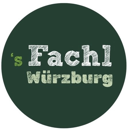Logo von s Fachl Würzburg auf grünem Hintergrund