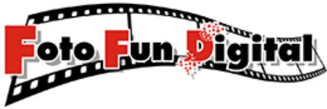 Logo mit schwarzem Filmstreifen und rotem Buchstaben D