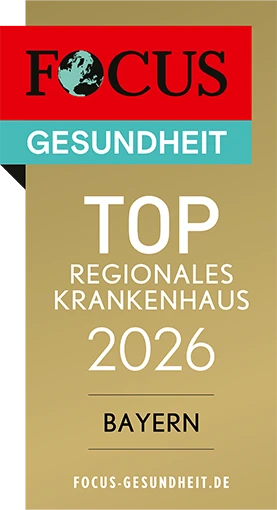 Auszeichnung Top regionales Krankenhaus 2026 in Bayern von Focus Gesundheit