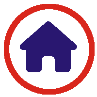 Haus-Icon als Symbol für Blechnerei Symbol eines Hauses als Icon für Blechnerei