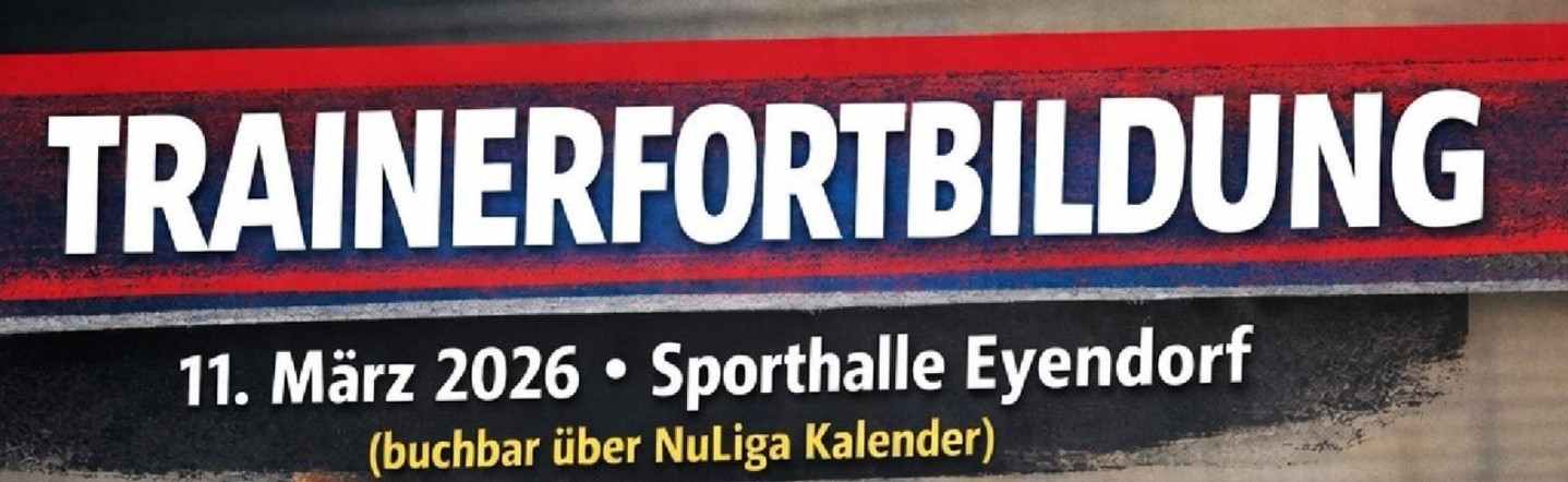 Screenshot einer Ankündigung für ein Sportereignis in der Sporthalle Eybach, mit Hinweis auf NuLiga Kalender