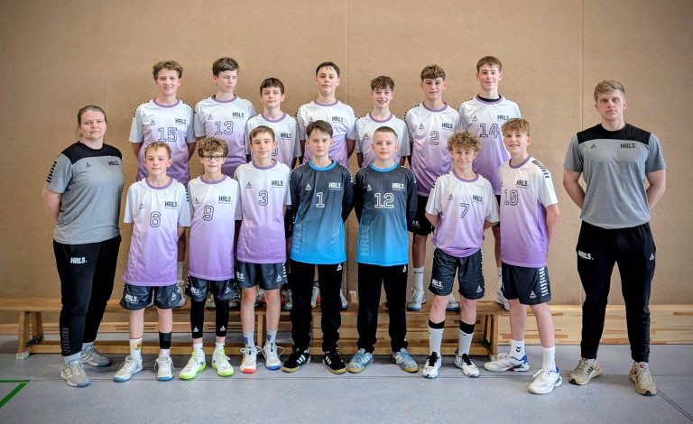 Handball Jugendmannschaft HRLS Gruppenfoto 2024 Handball Jugendmannschaft HRLS Gruppenfoto 2024 in Trikots