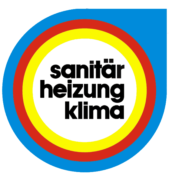 Logo der Sanitär Heizung Klima Innung mit farbigen Ringen und Schriftzug