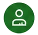 Icon Chef – Symbol fr Koch oder Kchenchef auf grnem Hintergrund