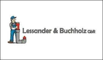 Logo von Lessander & Buchholz mit Schriftzug und Symbol