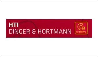 Logo von HTI Magdeburg auf rotem Hintergrund