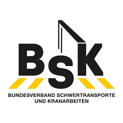 Logo des Bundesverbands Schwertransporte und Kranarbeiten (BSK) für Brandt Wangler