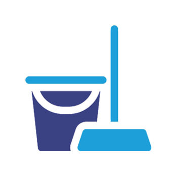 icon03 msi Piktogramm für Reinigung mit Eimer und Wischmopp