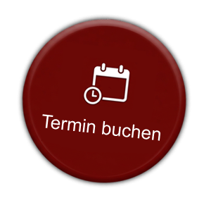 Runder Button in Rot mit Kalender-Symbol und Text 'Termin buchen'