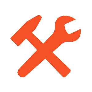 Icon Werkzeug – Symbol für Hammer und Schraubenschlüssel