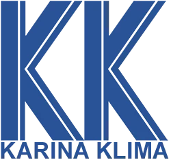 Karina Klima Logo – Firmenlogo mit blauen Initialen KK Karina Klima Logo in Blau mit den Initialen KK