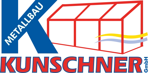Logo mit rotem Gewächshaus und blauem Dreieck, Textausschnitt 'NSCHN'
