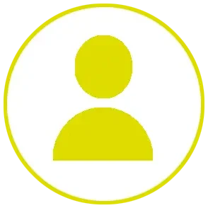 Symbol einer Person in gelber Farbe als Platzhalter-Icon