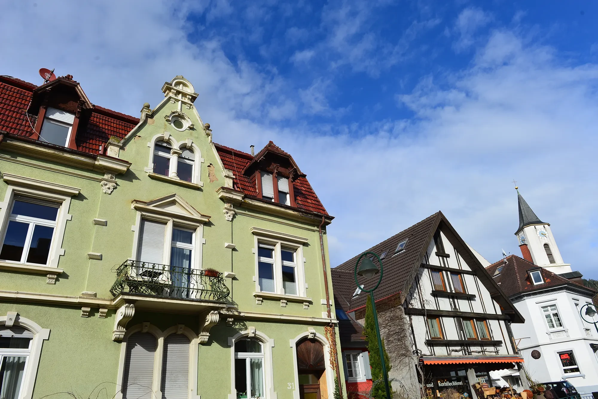 Historische Häuserfassaden in Herdern (Freiburg im Breisgau)