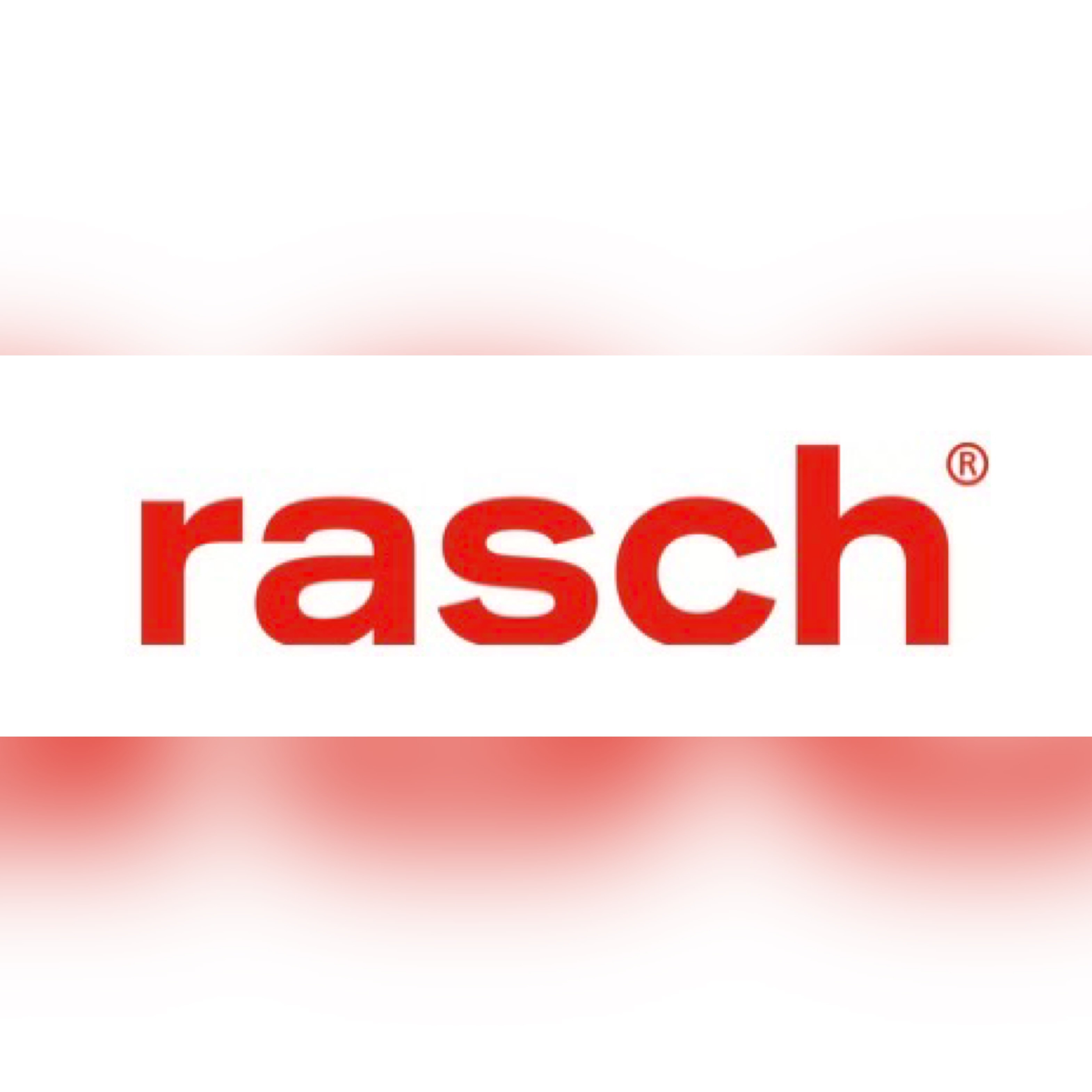 rasch Logo in Rot auf weißem Hintergrund