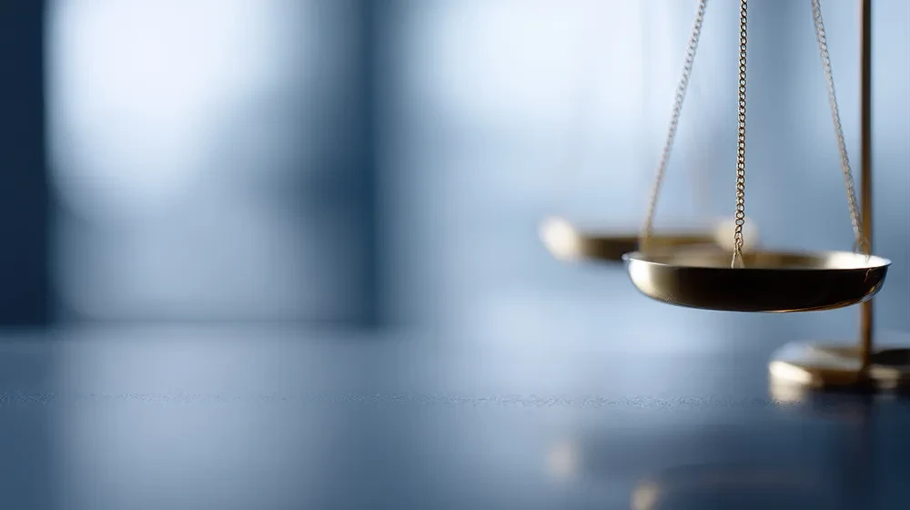 Symbolbild Waage zum Thema Sozialrecht