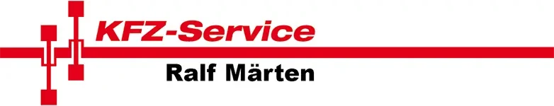 Logo mit dem Text 'Service Märten' in Rot und Schwarz