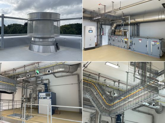 frischli Technikräume und Lüftungsanlagen – Collage vom 19.09.2025 Technikräume und Lüftungsanlagen bei frischli – Collage von Industrieanlagen am 19.09.2025