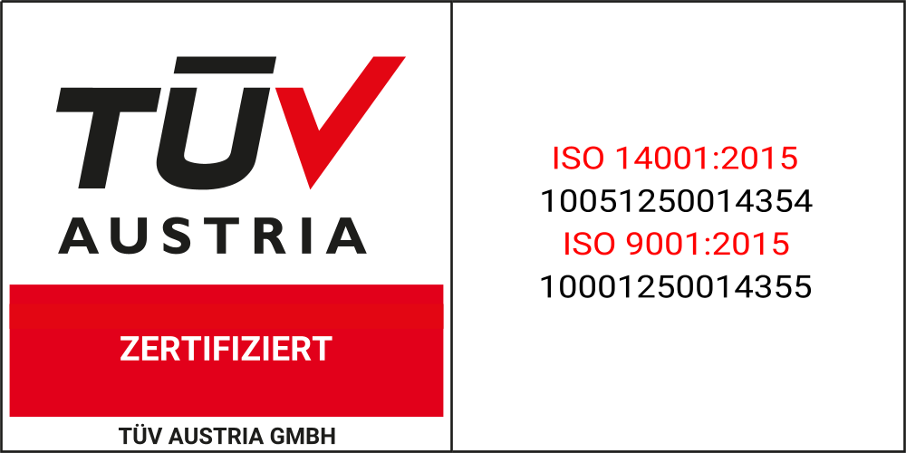 Enviro Pest TA Logo mit TÜV Austria ISO 14001 und ISO 9001 Zertifizierung