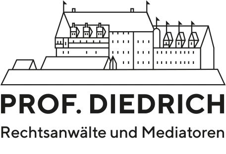 Logo schwarz 2026 der Kanzlei Prof. Diedrich Rechtsanwälte und Mediatoren