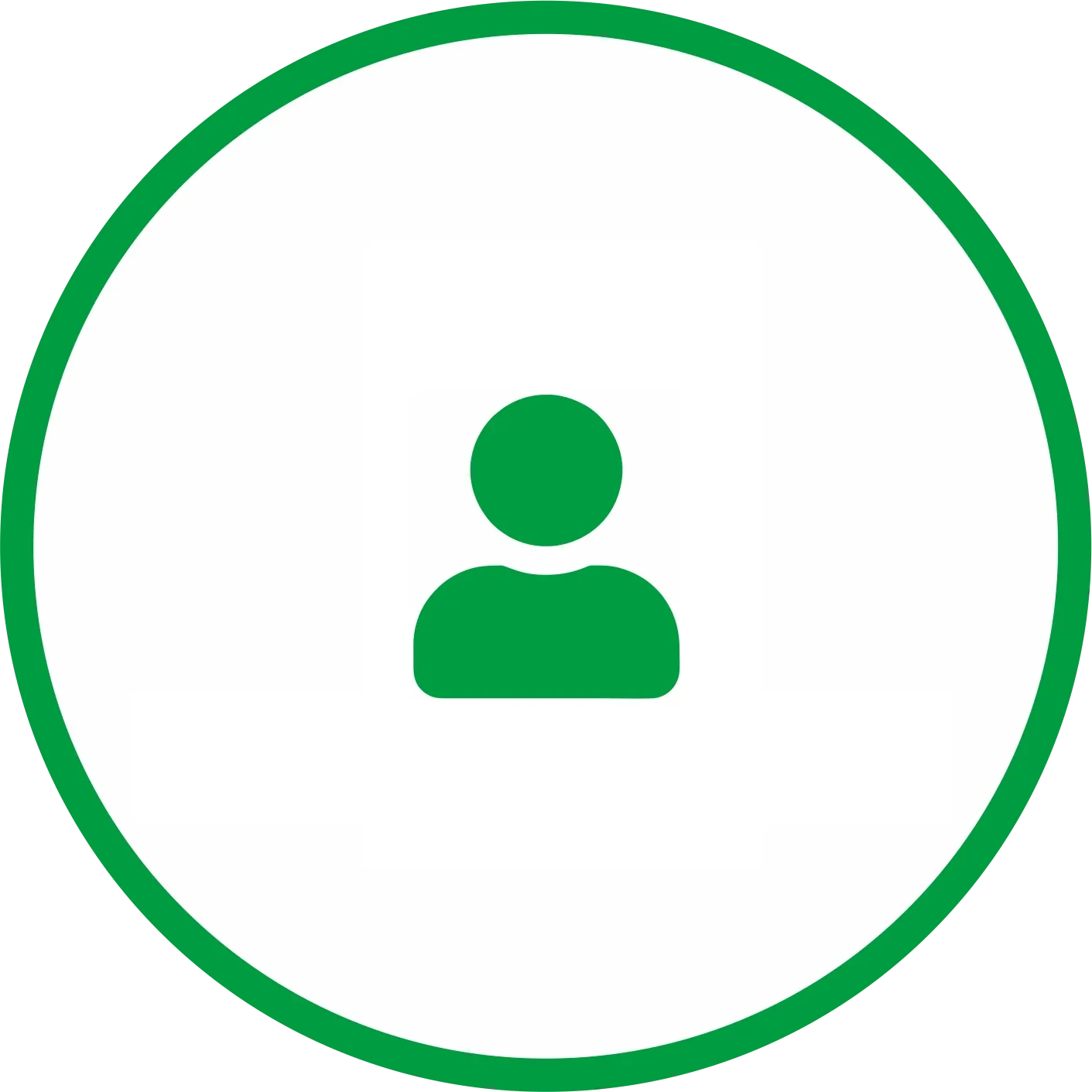 Grünes Icon einer Person im Kreis