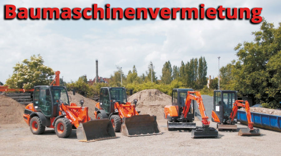 Baumaschinenverleih in Halberstadt mit Radladern und Minibaggern von Bauerdorff und Söhne