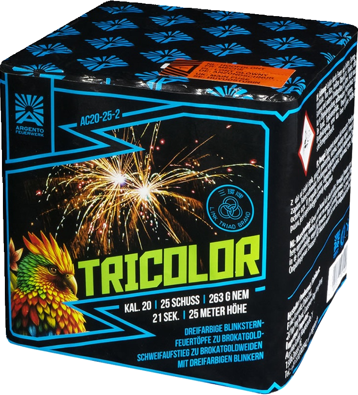 Argento Feuerwerk Tricolor AC20-25-2 Feuerwerkskörper