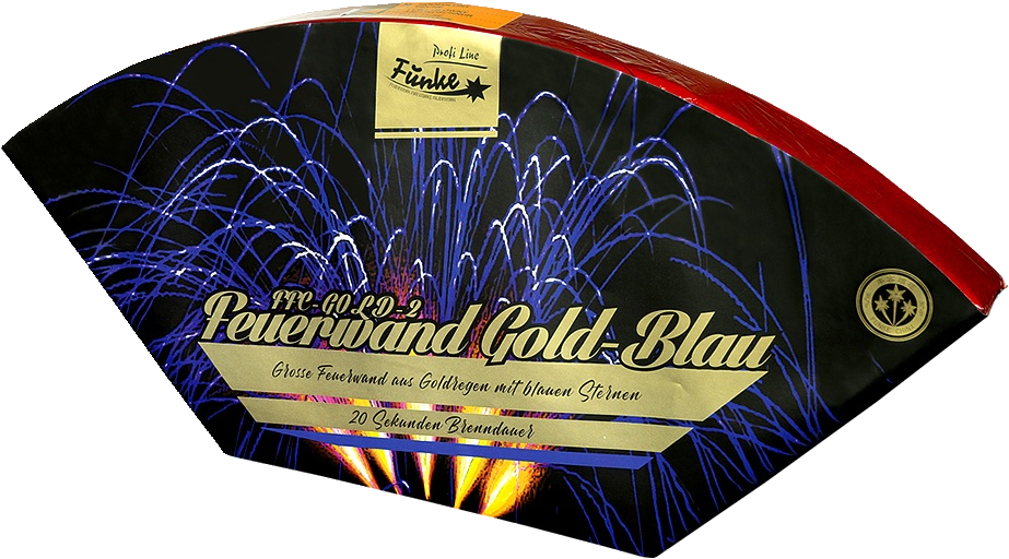 FFC Gold 2 Feuerwand Gold Blau Feuerwerk
