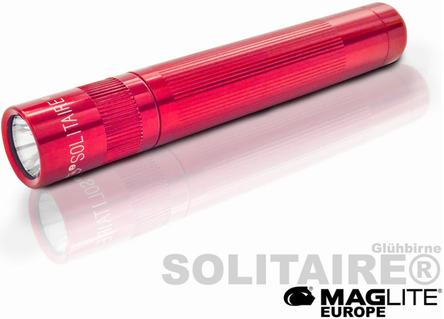 Maglite Solitaire Classic Taschenlampe rot – kompakte LED-Lampe Maglite Solitaire Classic Taschenlampe in Rot