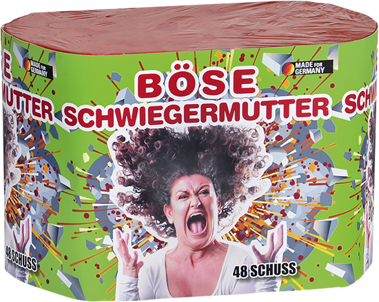 Feuerwerksbatterie Böse Schwiegermutter 48 Schuss Made for Germany