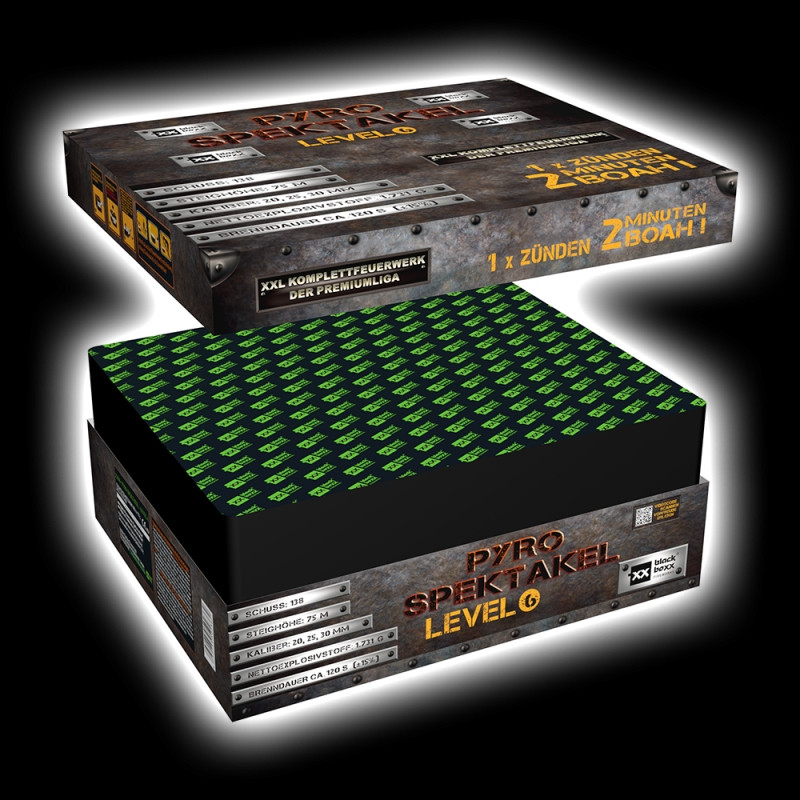 Blackboxx Pyro Spektakel Level 6 XXL Komplettfeuerwerk der Premiumliga Blackboxx Pyro Spektakel Level 6 XXL Komplettfeuerwerk