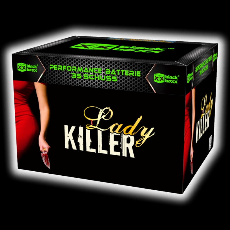 Blackboxx Ladykiller Performance Batterie 35 Schuss - Feuerwerksbatterie Produktbild Blackboxx Feuerwerksbatterie Ladykiller mit 35 Schuss, Produktverpackung