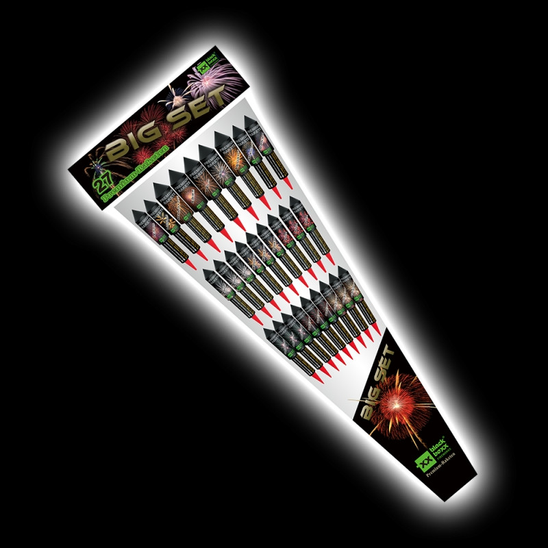 bb26103 Big Set Raketensortiment von Blackboxx Feuerwerk mit 27 Feuerwerksraketen