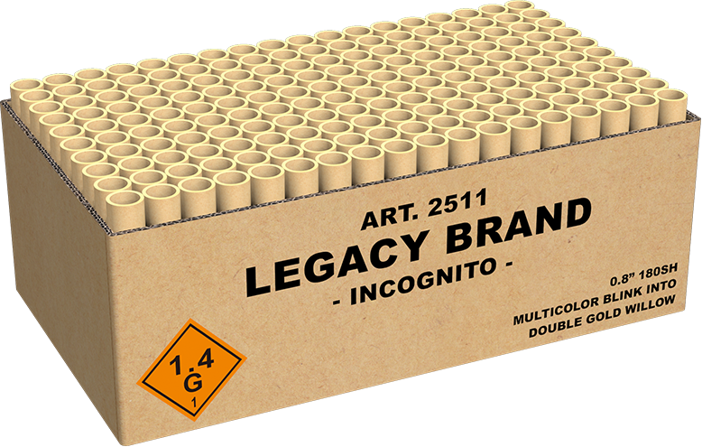 Feuerwerksbatterie Legacy Brand Incognito, Artikel 2511, Multicolor Double