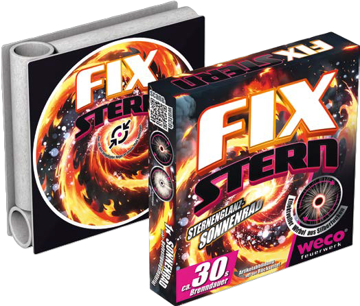 FIXSTERN Sonnenrad Feuerwerkskörper von Weco mit ca. 30 Sekunden Brenndauer