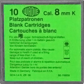 Wadie 8 mm Platzpatronen neue Packung