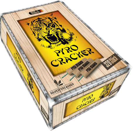 Pyro Cracker Feuerwerkskörper Box Silvesterzauber 320 Stück