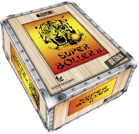 Verpackung der Super Böller II Feuerwerkskörper von Silvesterzauber, 80 Stück